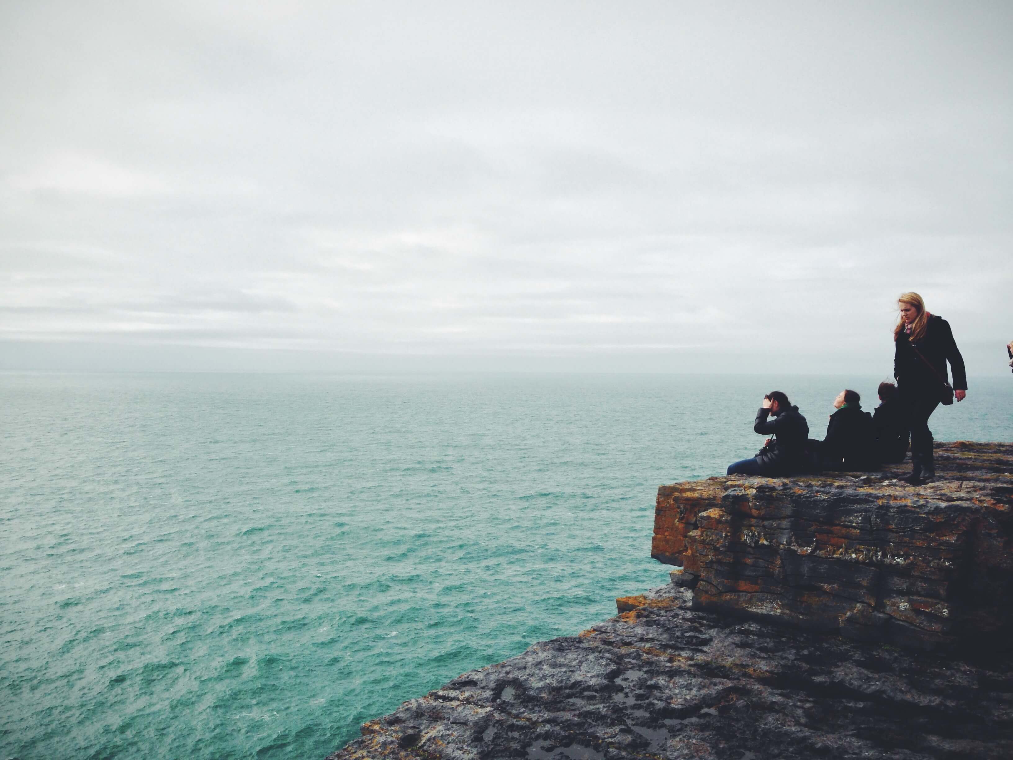 At the edge of the cliffs